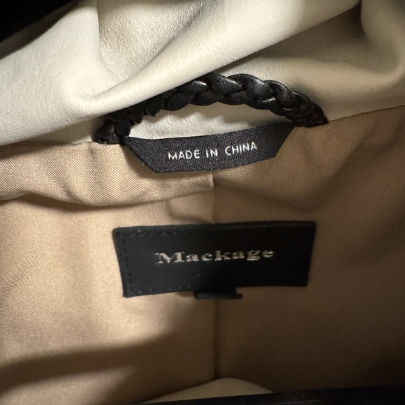 Mackage Cream Double-Breasted Trench Coat - Picture 5 of 7